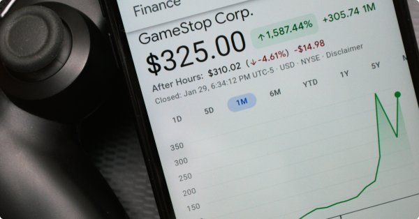 Imagen de GameStop en un artículo sobre qué son las acciones meme