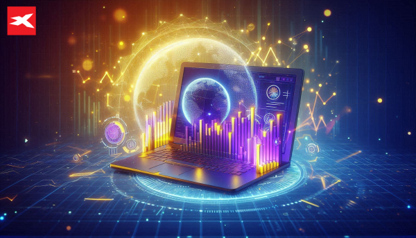 schermo che mostra volto creato con l'intelligenza artificiale